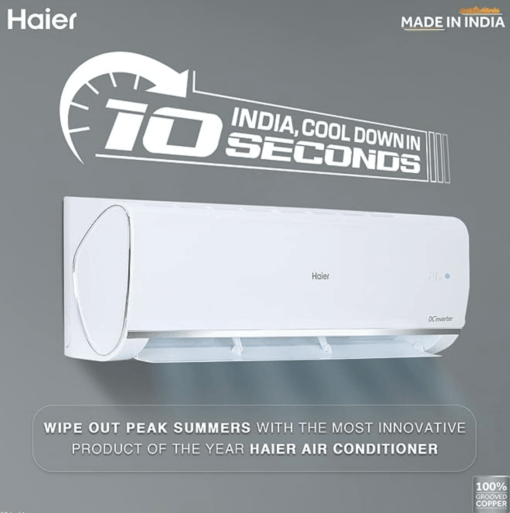 Haier 1.0 Ton 3 Star Inverter AC(Intelli Convertible 7-in-1, Triple Inverter+ Technology, 2023, HSU13K-PYS3BE1-INV, White) - Image 3